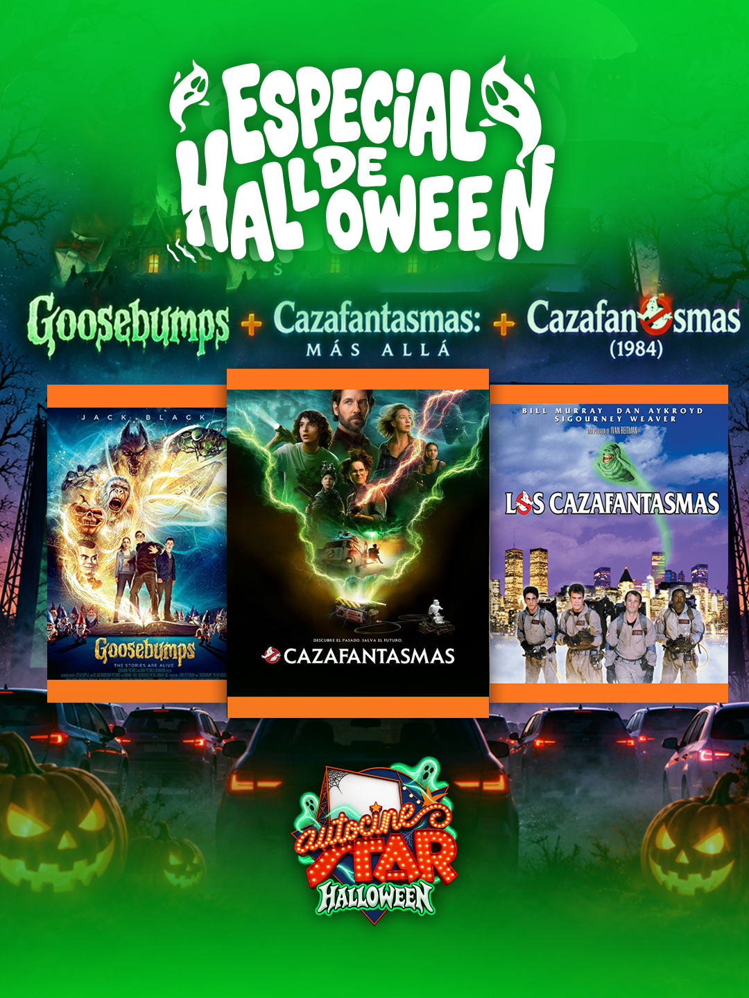 Póster de ESPECIAL HALLOWEEN: Goosebumps + Cazafantasmas: Más Allá + Cazafantasmas (1984)